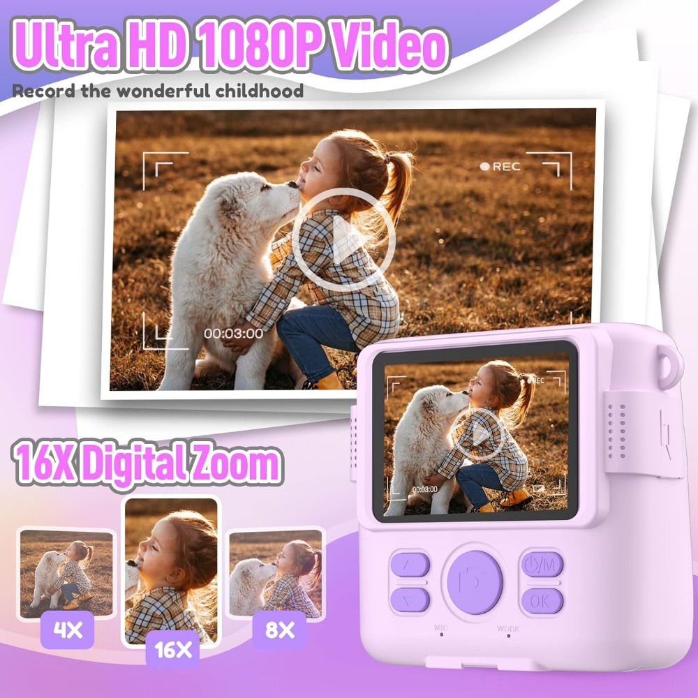 Instant Print Camera for Kids, - Kids Educational Videos 评论和价格