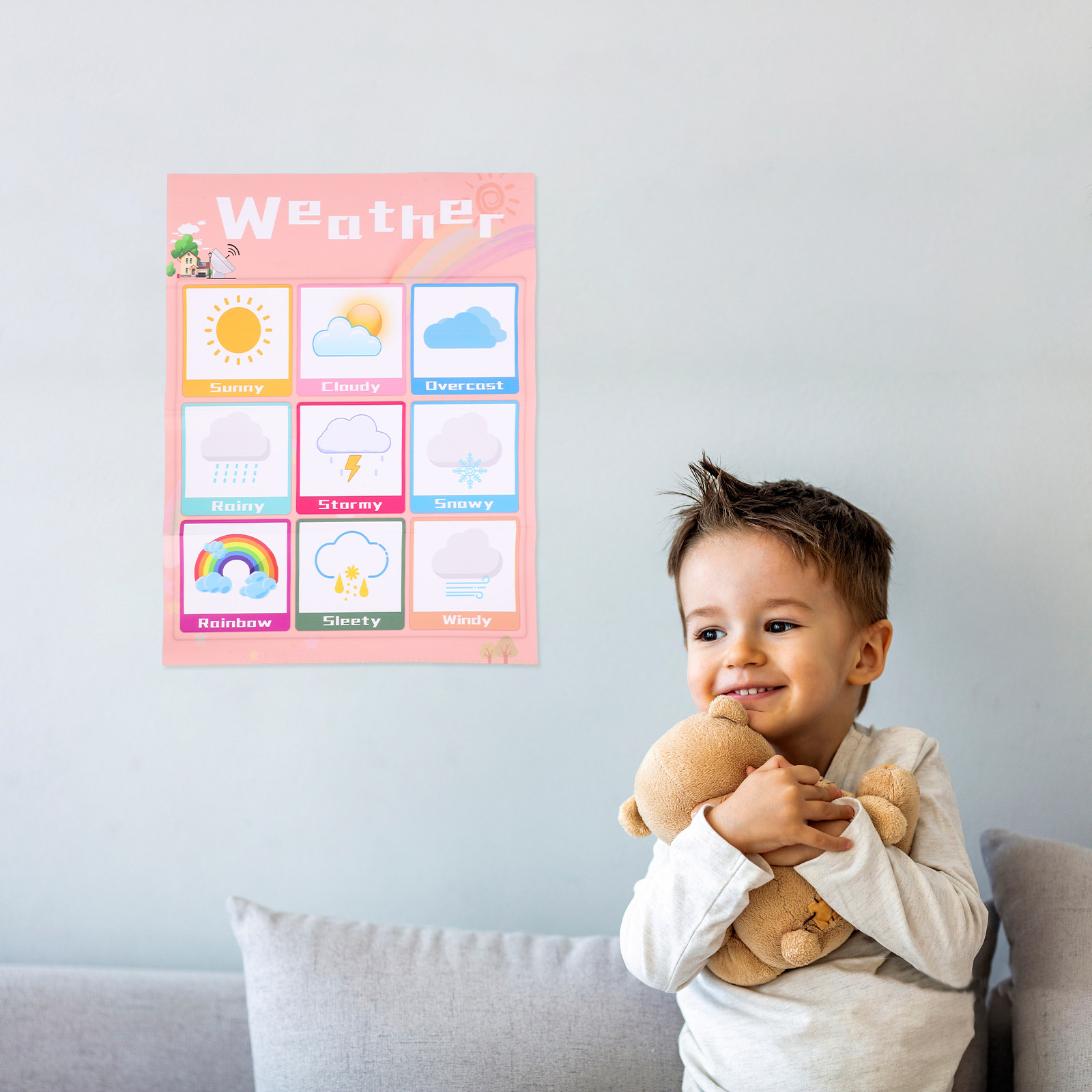 1Pcs Quality English Hanging E - Kids Education Charts 评论和价格