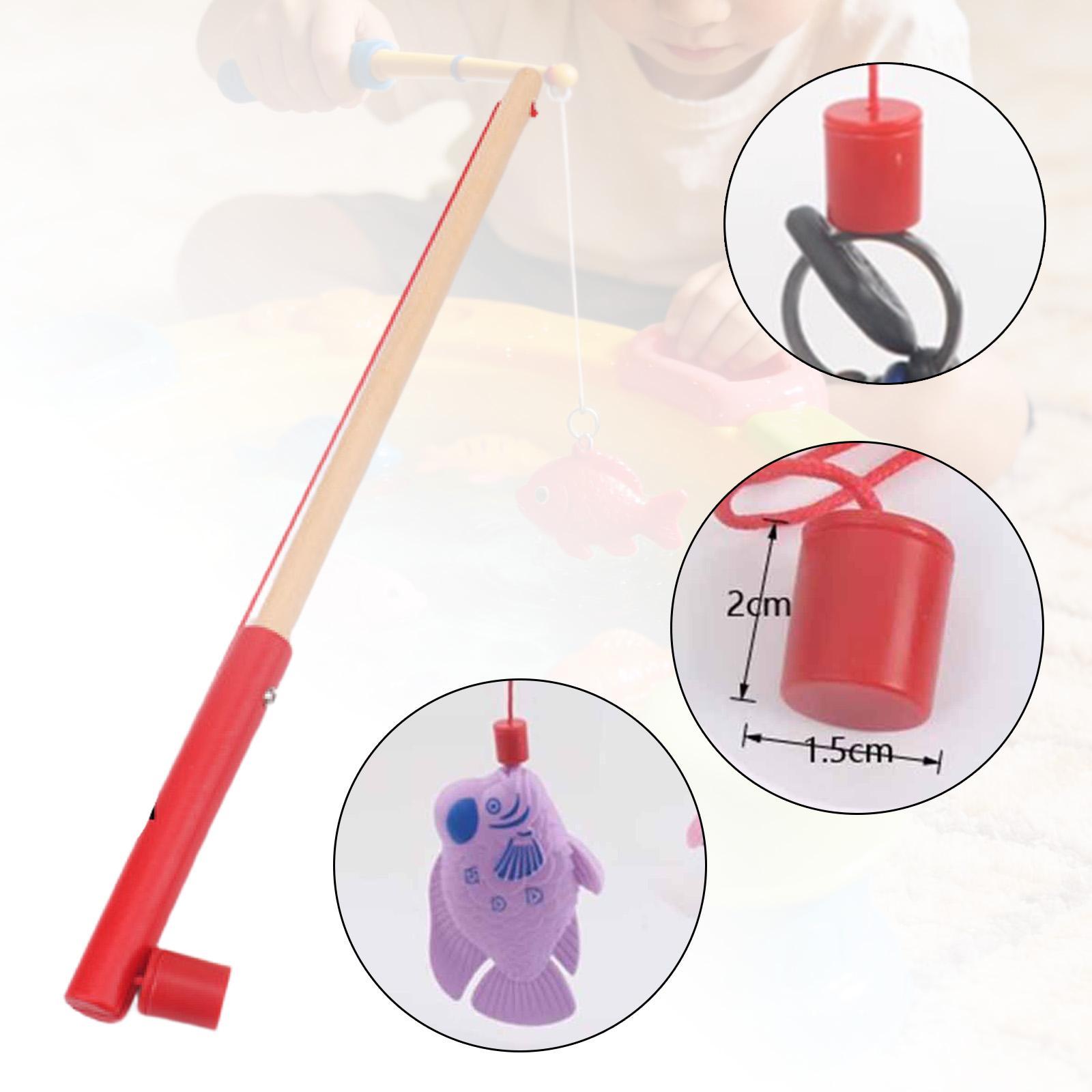 Kids Fishing Pole Toy Wooden F - Kids Education Group 评论和价格