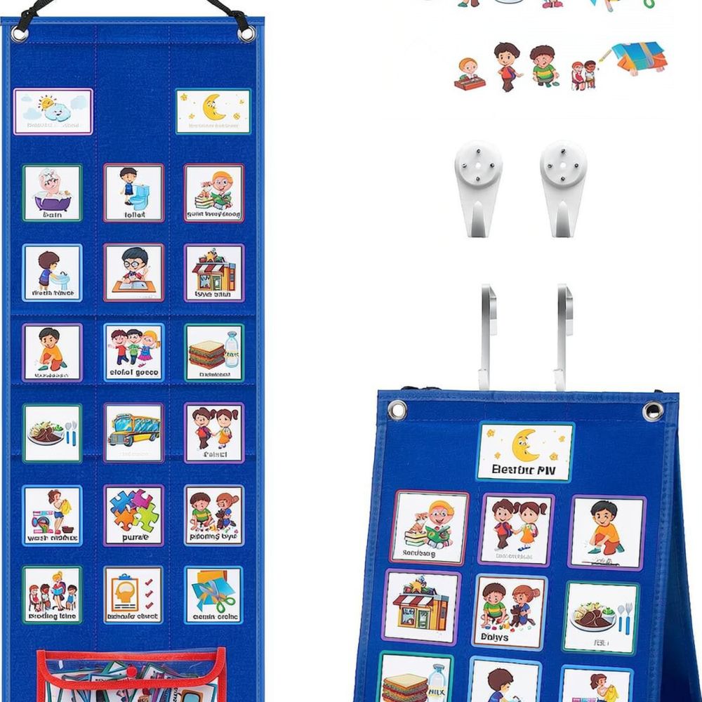 Visual Schedule Board For Kids - Kids Education Charts 评论和价格
