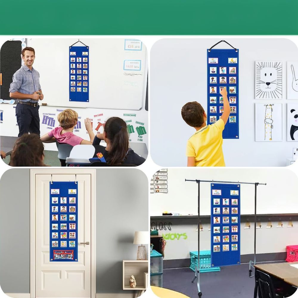 Kids Visual Routine Chart Dail - Kids Education Charts 评论和价格