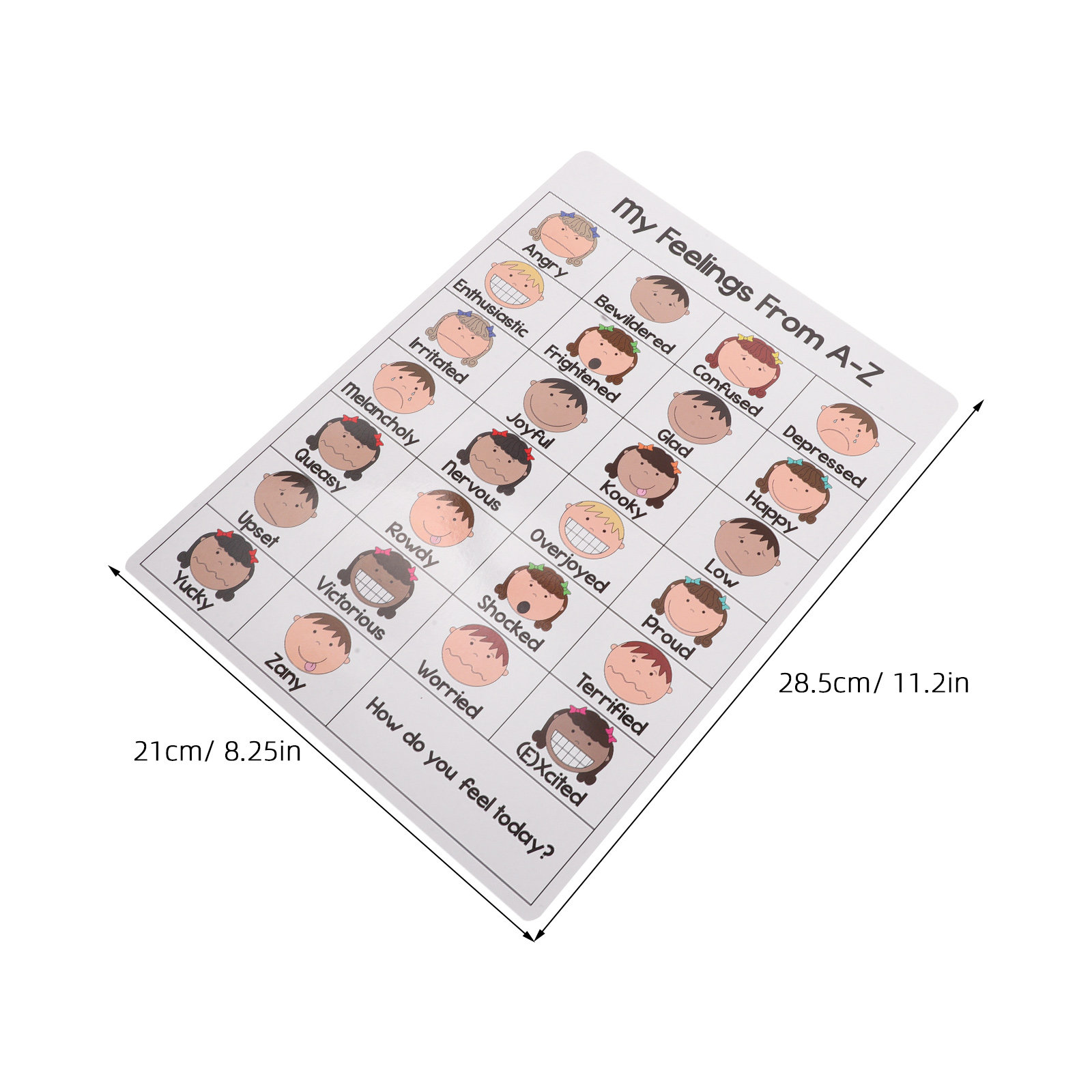 10Pcs A-Z Feelings Chart Emoti - Kids Education Charts 评论和价格