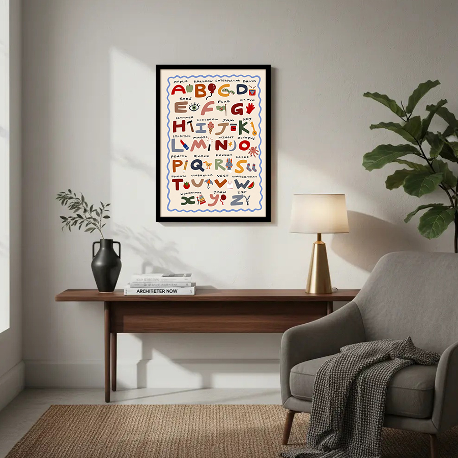 Kids Alphabet ABC Poster Carto - Kids Education Charts 评论和价格